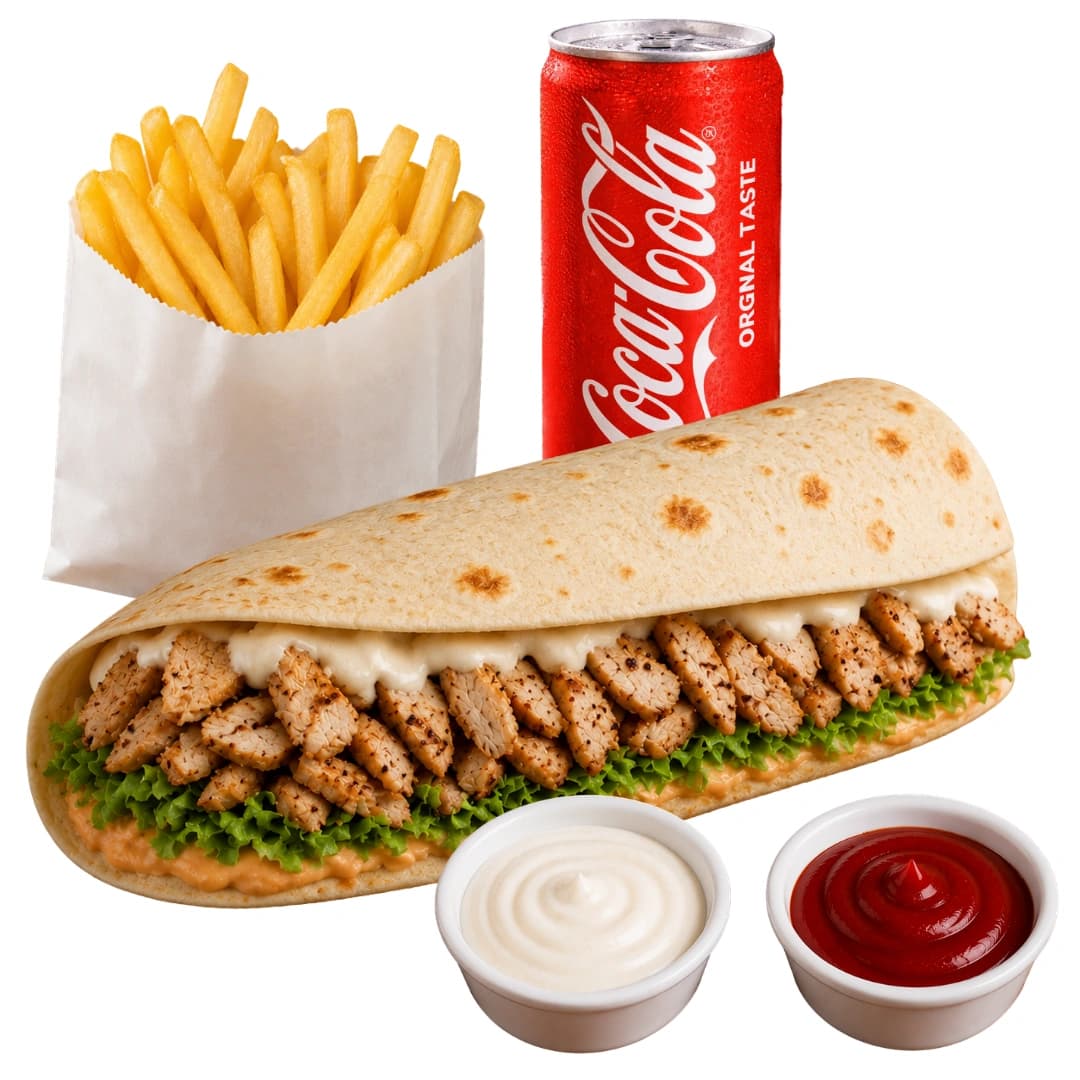 Chicken Steak Wrap Combo